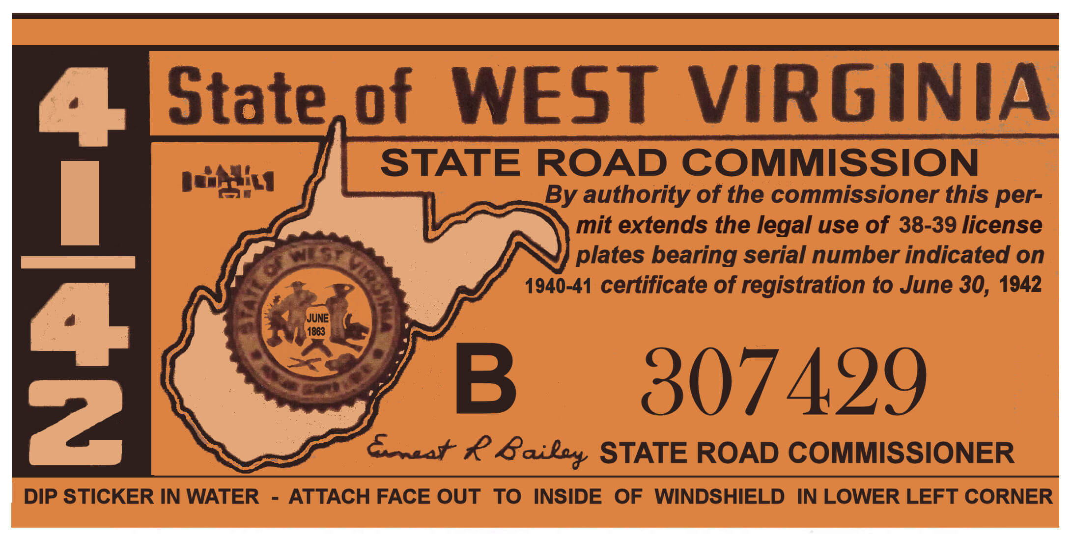 (image for) 1941-42 West Virginia Inspection